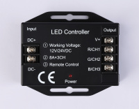 Контроллер для светодиодных лент RGB с радио пультом 2.4G 24A 12V 288W 24V 576W Ambrella light GS GS11351