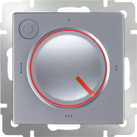 Терморегулятор электромеханический для теплого пола серебряный Werkel W1151106 4690389156021 a051521