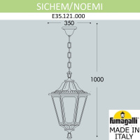 Уличный подвесной светильник FUMAGALLI SICHEM/NOEMI E35.121.000.AYH27