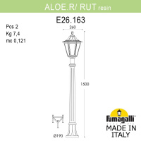 Ландшафтный светильник FUMAGALLI ALOE`.R/RUT E26.163.000.AXF1R