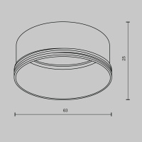 Кольцо декоративное для светильника Maytoni Focus LED  Ring L-20-W