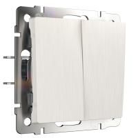 Выключатель двухклавишный проходной перламутровый рифленый Werkel W1122013 4690389160950 a051185