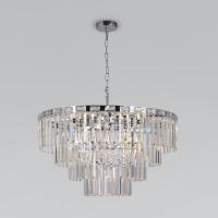 Люстра хрустальная Eurosvet Elegante 10130/10 хром/прозрачный хрусталь Strotskis a060641