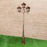 Уличный светильник Elektrostandard Cassiopeya F/3 черное золото a025298