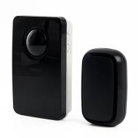 Звонок дверной беспроводной Электрический 38 мелодий черный с питанием от батареек Feron E-381 48921