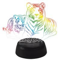 Акриловая фигура Uniel ULI-M508 RGB/3AA TIGER FAMILY/BLACK