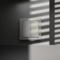 Выключатель двухклавишный перекрестный встраиваемый 10А Voltum S70 (шелк) VLS020504