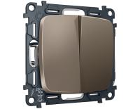 Комплект механизма 2-клавишного выключателя с самовозвратом Ambrella Volt MO MO633050