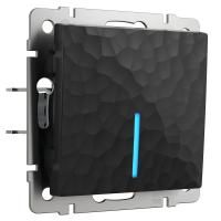 Выключатель одноклавишный проходной с подсветкой черный Werkel Hammer W1212108 4690389162145 a052056