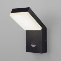 Уличный настенный светодиодный светильник Elektrostandard Sensor 1541 TECHNO LED с датчиком движения Черный a053946