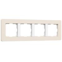 Рамка на 4 поста Werkel Split айвори/белый, soft-touch W0043066 a067257