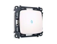 Комплект механизма 1-клавишного проходного выключателя с подсветкой 10000K Ambrella Volt OMEGA MO202040