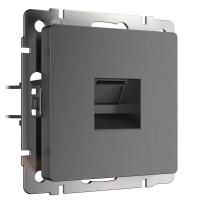 Розетка Ethernet RJ-45 графит рифленая Werkel W1181004 4690389158674 a050748