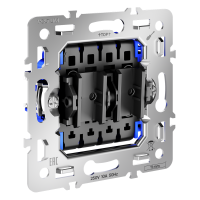 Механизм перекрестного переключателя двухклавишного 10А Voltum S70 VLS0205M