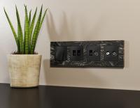 Комплект механизма компьютерной двойной розетки RJ-45 (8P8C) CAT6 с автоматической защитной шторкой Ambrella Volt Alfa MA812110 Комплект механизма компьютерной двойной розетки RJ-45 (8P8C) CAT6 с автоматической защитной шторкой Ambrella Volt Alfa MA812110