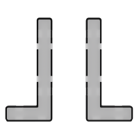 Модули подсветки клавиш выключателя/переключателя двухклавишного Voltum S70 VLS080401