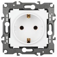 Розетка с заземлением и со шторкой, без рамки ЭРА 12-2101-01М Б0065700