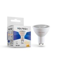 Лампа светодиодная диммируемая GU10 Lens 6W 3000K Voltega Simple 7251 Лампа светодиодная диммируемая GU10 Lens 6W 3000K Voltega Simple 7251