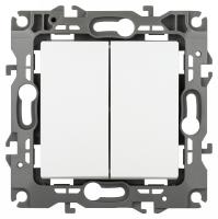 Переключатель двухклавишный без рамки ЭРА 12-1112-01М Б0065676