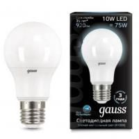 Лампа светодиодная Gauss LED A60 E27 10W 4100K матовая 102502210