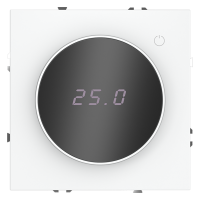 Терморегулятор электронный VOLTUM S70 с индикацией и датчиком, для теплого пола, (белый матовый) VLS070102