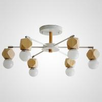 Люстра на штанге Imperiumloft JX01 белый, дерево светлое матовый 101700-26
