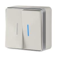 Выключатель двухклавишный с подсветкой Gallant слоновая кость Werkel Gallant W5020103 4690389164187 a051550