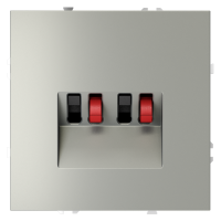 Розетка акустическая встраиваемая VOLTUM S70 4-местная, (сталь) VLS060305