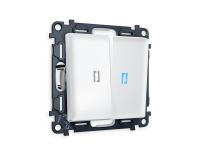 Комплект механизма 2-клавишного выключателя с подсветкой 10000K Ambrella Volt ALFA MA124020