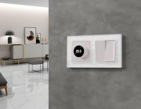 Комплект механизма терморегулятора с цифровым дисплеем с подсветкой и датчиком для теплого пола 16A-250V Ambrella Volt Alfa MA205810