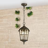 Уличный подвесной светильник Elektrostandard Mira H черное золото a025299