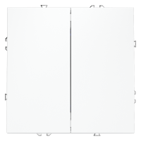 Проходной переключатель встраиваемый VOLTUM S70 двухклавишный (белый матовый) VLS020302