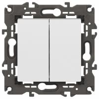 Переключатель двухклавишный без рамки ЭРА Elegance 14-1106-01М Б0065791