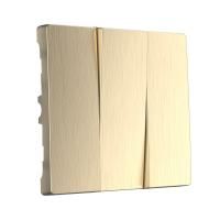 Набор клавиш для выключателя трехклавишного шампань рифленый Werkel W1139010 4690389160264 a051425