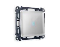 Комплект механизма 1-клавишного проходного выключателя с подсветкой 10000K Ambrella Volt ALFA MA402040