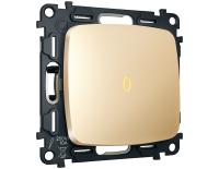 Комплект механизма 1-клавишного выключателя с самовозвратом с подсветкой 3200K Ambrella Volt MO MO602050