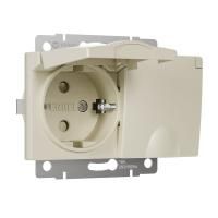 Розетка двойная влагозащищенная, с заземлением и с защитными крышками и шторками Werkel W1172203 a057279