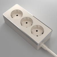 Удлинитель 3-х местный 3 м слоновая кость/хром Werkel Gallant W6523603 4690389171321 a050203