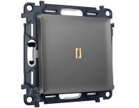 Комплект механизма 1-клавишного выключателя с самовозвратом с подсветкой 3200K Ambrella Volt MA MA652050