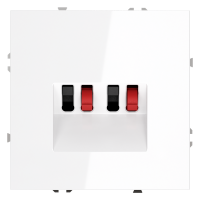 Розетка акустическая встраиваемая VOLTUM S70 4-местная, (белый глянцевый) VLS060301