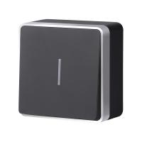 Выключатель одноклавишный с подсветкой Werkel Gallant (черный с серебром) W5010134 a051152