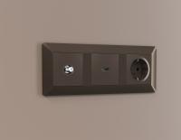 Комплект механизма TV розетки SAT 5-2400MHz 3.5dB Ambrella Volt Alfa MA643050