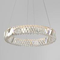 Светильник подвесной светодиодный Eurosvet Solis 101004 LED никель хрусталь Strotskis a071451