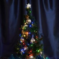 Светодиодная гирлянда линейная Нить 220V мультиколор c питанием от сети Feron CL582 48633