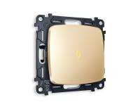 Комплект механизма 1-клавишного проходного выключателя с подсветкой 3200K Ambrella Volt OMEGA MO602030