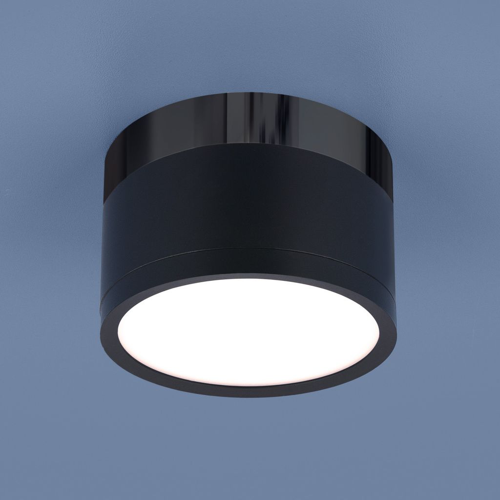 Потолочный светильник Elektrostandard DLR029 10W 4200K черный матовый/черный хром a040667
