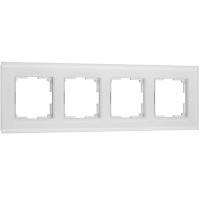 Рамка на 4 поста Werkel Senso белый стекло soft-touch W0043101