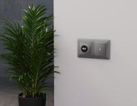 Комплект механизма терморегулятора с цифровым дисплеем с подсветкой и датчиком для теплого пола 16A-250V Ambrella Volt Alfa MA505810