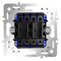 Механизм перекрестного переключателя двухклавишного 10А Voltum S70 VLS0205M