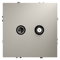 Розетка телевизионнная встраиваемая VOLTUM S70 оконечная TV+SAT, (кашемир) VLS060403